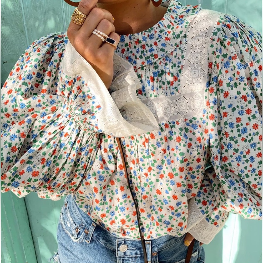 Sea New York Bubbie Ditsy Long-Sleeve Top
